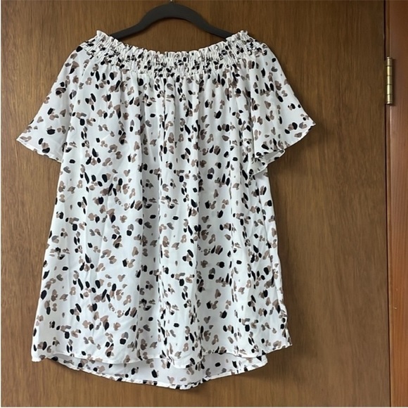 FSL+Appeal size large cheetah print off the shoulders blouse - Picture 6 of 6
